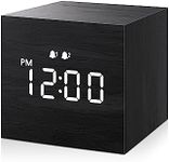 JALL Digital Alarm Clock, with Wood