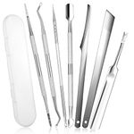 7 Pack Ingrown Toenail Removal Kit, Stainless Steel Ingrown Toenail Treatment Tool, Professional Ingrown Toenail File and Ingrown Toenail Lifters, Nail Pedicure Tool Kit Under Nail Cleaner Tools