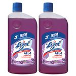 Lizol Disinfectant Surface & Floor Cleaner Liquid, Lavender - 1L (Pack of 2) | Kills 99.9% Germs | India's #1 Floor Cleaner