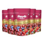 Happilo Premium Dried Super Mix Berries 200gm (Pack of 5) | Tasty & Healthy Berries | Rich in Antioxidant| Contains Dried Strawberries, Cranberries, Cherry & Raisins Mix | Real Dried Berries