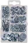 Hillman 591521 Small Flat and Lock Washer Assortment, 270-Pack, Zinc