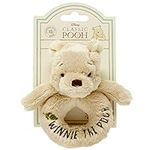 Official Disney Winnie The Pooh Rattle - Soft Pooh Bear Baby Toy by Rainbow Designs