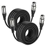 EBXYA XLR Cable 50ft 2 Packs - Prem