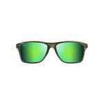 Maui Jim Men's Onshore Sunglasses, Olive Stripe Fade/Green Mirror Polarized, Large