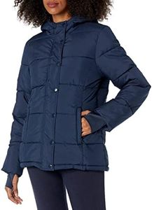 Amazon Essentials Women's Heavyweight Long-Sleeve Hooded Puffer Coat (Available in Plus Size), Navy, 2X