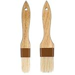 Chef Vinny Pastry Brush Natural Bristle Basting Brush Kitchen Oil Brush Baking Cooking Oil Brushes for Kitchen Grilling Baking, BBQ, Cooking Marinade 2 Pcs