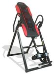 Health Gear ITM5500 Advanced Technology Inversion Table with Vibro Massage & Heat - Heavy Duty up to 300 lbs., Black/Red