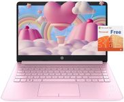 hp Stream Laptop, 14" HD Display, Intel Celeron N4020 Processor, 16GB Memory, 320GB Storage (64GB eMMC + 256GB USB), 1-Year Office 365, Webcam, HDMI, Wi-Fi, USB-C, Windows 11 Home, Pink, JVQ MP