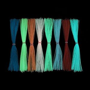 Tigofly 16 Bundles Glow in Dark Luminous 8 Colors Silicone Skirts Legs DIY Spinner Bait Squid Rubber Thread Fly Tying Materials