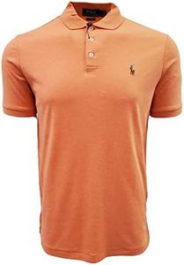 POLO RALPH LAUREN Men Classic Fit Interlock Polo Shirt (Small, Orange Heather (Sig Pony)), Orange Heather (Sig Pony), Small