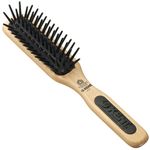 Kent Real Beechwood Narrow Detangling and Setting Brush, Wood/Black