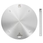28CM Heat Diffuser Plate, Grourarty Stainless Steel Cooking Induction Adapter Simmer Plate for Electric Gas Glass Cooktop Hob Ring, Induction Cooktop Converter Plate With Handle