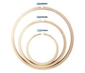 Set of 3 Bamboo Embroidery Hoops, Craft Rings for Needlework and DIY Art, 4, 6, 8 Inches