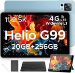 DOOGEE T35 Android Tablet with Keyboard,20GB+256GB,11" 2.5K Helio G99 Octa-core Tablet,Android 14 Tablet,IPS 1600x2560 Display Gaming Tablet,4G LTE Cellular Tablet with Case Mouse