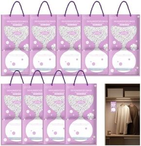 Dehumidifier Bags Damp Rid 10PCS Moisture Absorber Packets 100g Closet Dehumidifier with Lavender Fragrance 16.9 Oz Capacity Hanging Closet Humidity Absorber Bags