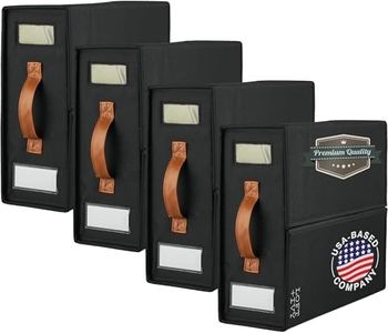 LOFT + IVY Sheet Storage Box - Fits All Sized Sheets - USA Company - Bed Sheet Organizer - Sheet Storage organizer - 4 pack