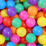 PlayMaty Ball Pit Balls 100Pcs Plastic Ball Kids Swim Pit Fun Toys Balls Balls for Baby Playhouse Pool Birthday Party Decoration