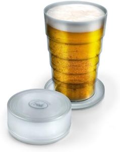 Genuine Fred PORT-A-PINT Collapsible Beer Glass, Clear