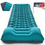 Camping Sleeping Self Inflating Mat: 10cm Thick Lightweight Single Camp Air Bed & Connectable Double Camping Pads & Compact Inflatable Roll Camping Mattress for Outdoor Hiking Backpacking