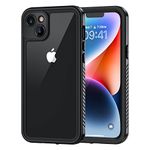 Lanhiem for iPhone 14 Case, IP68 Waterproof Dustproof Shockproof 14 Cases with Built-in Screen Protector, Full Body Sealed Protective Front and Back Cover for iPhone 14-6.1 inch (Black)