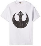 STAR WARS Men's Alliance Emblem Logo T-Shirt, White/Black, Medium