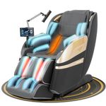 KTENTITO 2024 4D Massage Chair Full Body, Zero Gravity Massage Chairs SL Track Shiatsu Recliner with Waist & Calf Heating, LED Backlit Touch Screen, Voice Control, Phone Controller and Holder, Black