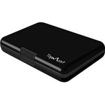 TopMost RFID-Blocking Aluminum Black Wallet Credit Cards Holder for Men & Women - Slots for 12 Cards and Bills