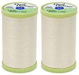 2-Pack Bundle Coats & Clark Dual Duty Plus Hand Quilting Thread 325yds Cream s960-8020
