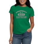 CafePress Property of A Hot Electrician Women's Dark T Shirt Womens Cotton T-Shirt