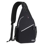 MOSISO Sling Backpack, Multipurpose Crossbody Shoulder Bag Travel Hiking Daypack, Black