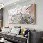 Framed Wall Art Light Modern Abstract Canvas Wall Art Frames - Canvas Prints Wall Art for Bedroom Abstract Paintings Artwork Wall Art Print Poster for Living Room Decoration 50x100cm with Frame