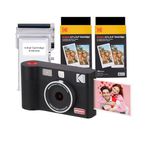 KODAK Mini Shot 2 ERA 4PASS 2-in-1 Instant Camera and Photo Printer (2.1x3.4 inches), Initial 8 Sheets + 60 Sheet Pack Bundle, Black