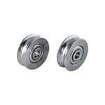 Zip Line Replacement Stainless Steel Deep U Groove Ball Bearings Pack of 2