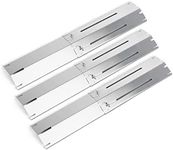 GFTIME 30CM to 53CM Universal Heat Plate Spare Parts for Charbroil, Brinkmann, Outback, Adjustable Stainless Steel Flame Tamer for Most Gas Grills, 3 Pack