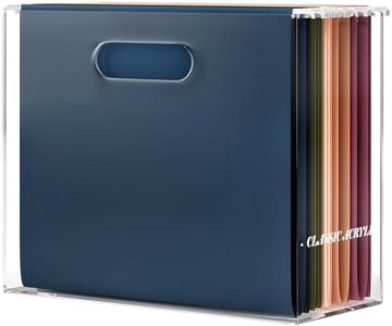 CLASSIC ACRYLIC File Organizer for Desk - A Slim Acrylic Storage Box is great for Office Organization - This Modern Acrylic Magazine Holder makes a Great Gift for Home/Work Space