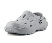 MONKS & KNIGHTS Lightweight Grey Clogs for Men | Flexible All Day Clogs | MK-CLG-002 | UK-7