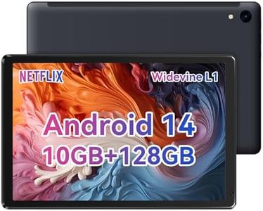 Jeazans Android Tablet, 10.1 inch Tablets with 1280 * 800 IPS HD Touchscreen, Octa-Core Processor, 10GB RAM 128GB ROM, 1TB TF Card Expandable, 5G/2.4G WiFi, BT 5.0,Dual Camera, 2024 US Version