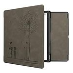 kwmobile Cover Compatible with Amazon Kindle Scribe Cover - eReader Case - Dandelion Love Grey
