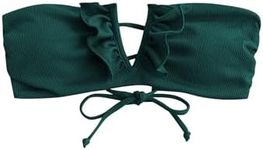 ZAFUL Women V-Wired Ruffle Ribbed B