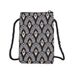 Signare Tapestry Mini Crossbody Phone Bag, Ladies Purse for Phone, Mobile Phone Bag, Phone Purse, Smart Phone Bag (Art Deco - Luxor)