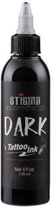 STIGMA Tattoo Ink Black Shading 2 Stage Grey Wash Black 4oz （120ml） USA Standard Pigment Tattoo Ink Black Set (Dark Black)