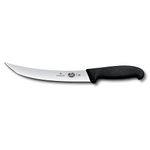 Victorinox 47537 Cutlery 8-Inch Curved Breaking Knife, Black Fibrox Handle, commonly Used to Slice Meats, Poultry, and Seafood, The Slicer is an Important Companion to Any Host or Hostess