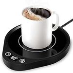 DoubleCare Coffee Mug Warmer for Desk， Cup Warmer Automatic Shut Off,3 temperatures and 2-12 Hours Timer Off， Beverage Warmers for Coffee, Milk, Tea, Water, Safely Use for Office/Home