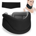 Senprity Neck Brace, Adjustable Neck Collar Cervical Support for Sleep, Relieves Neck Pain and Spinal Stress Provides Neck Support for Women and Men (Black, 3" Depth Cervical Collar, L)