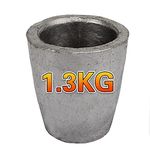 1.5 Kg Silicon Carbide Graphite Crucibles for Melting Metal Steel Gold Silver Copper Brass Aluminum Lead Iron Casting Refining, Withstand 1800 ℃ / 3272℉ (1.5 Kg, pack of 1)