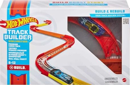 Hot Wheels Track Builder Pack Assorted Curve Parts Connecting Sets Ages 4 and Older, GLC88