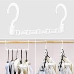 LivingBasics Hangers for Clothes/5 in 1 Magic Hanger/Magic Hanger for Wardrobe/Magic Foldable Space Saving Hanger/Magic Hanger Space Saving Clothes Hangers/Magic Hanger Closet Space Savings (5 Pcs)