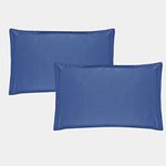 Trance Home Linen 400 TC Premium Cotton Pillow Covers | Pillow Cases | Set of 2 Piece Pillow Covers only |Large Size (Mediterranean Blue, 20 X 30 inch)