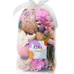 Qingbei Rina Pot pourri Bags, Lavender Scented Pot pourri Bowl Filler Dried Flower,Decorative Home Fragrance Sachets Of Smell,Vase Wedding Party Decor, 500g(Light Purple)