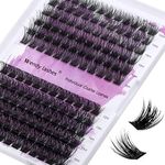 Lash Clusters DIY Eyelashes C/D Curl Cluster Lash 2 Styles Wide-stem Eyelashes Cluster 12-16mm Thin Band Cluster Lashes Soft and Wispy Clusters Eyelashes Extensions Matte Black Cluster Lashes(Natural/Volume-0.07D, 12-16mm Mixed)